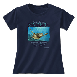 Navy Advice Sea Turtle Ladies T-Shirts 