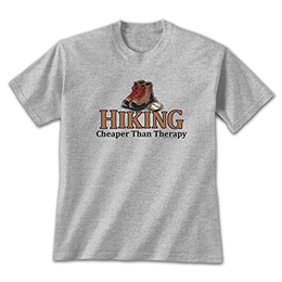 Sports Grey Hiking Therapy T-Shirts 