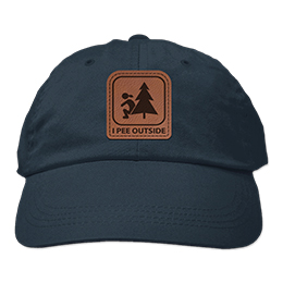 Navy I Pee Outside (Ladies Version) Hat with Patch 