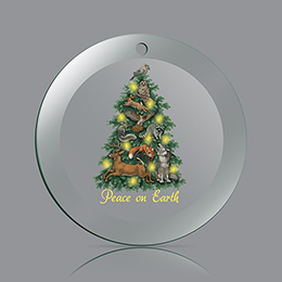 Clear Woodland Animal Tree Ornament 