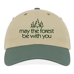 Khaki/Green May the Forest Be with You Embroidered Hats 