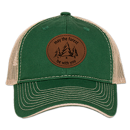 Dark Green/Khaki May the Forest Be with You Trucker Hat with Patch 