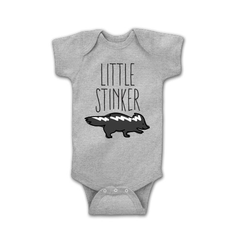 Download Little Stinker Heather Grey Baby Bodysuit | Earth Sun Moon