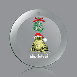 Clear Mistletoad Ornament 