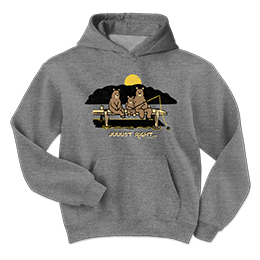 Graphite Heather Juuust Right - Fishing Hooded Sweatshirts 