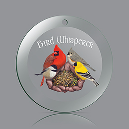 Clear Bird Whisperer Ornament 