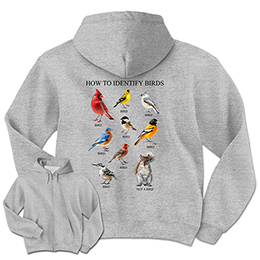 Sports Grey How to Identify Birds Zippered Hooded Sweatshirts 