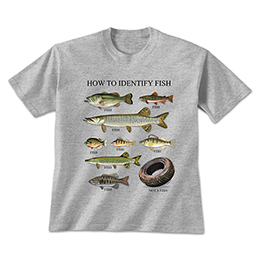 Sports Grey How to Identify Fish T-Shirts 