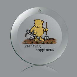 Clear Planting Happiness Ornament 