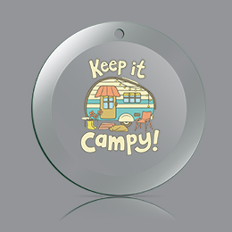 Clear Keep it Campy Ornament 