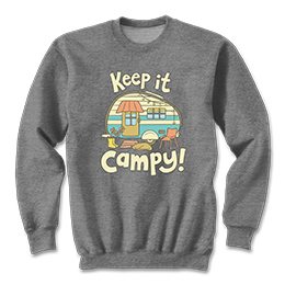 Graphite Heather Keep it Campy Sweatshirts 