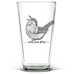 Clear Sing Your Story Pint Glass - Color Printed 
