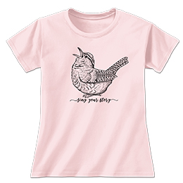 Light Pink Sing Your Story Ladies T-Shirts 