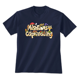 Navy Mushrooms are CAP-tivating T-Shirts 