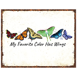 NA My Favorite Color - Butterflies Tin Sign 