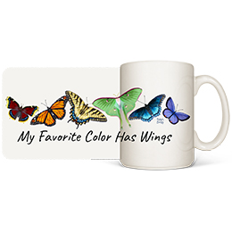 White My Favorite Color - Butterflies Coffee Mugs 