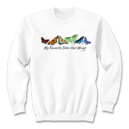 White My Favorite Color - Butterflies Sweatshirts 