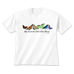 White My Favorite Color - Butterflies T-Shirts 