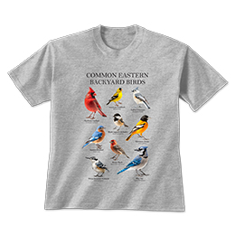 Sports Grey Common Eastern Birds T-Shirts 