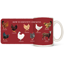 White How to Identify Chickens Coffee Mugs 