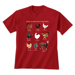 Cardinal red How to Identify Chickens T-Shirts 