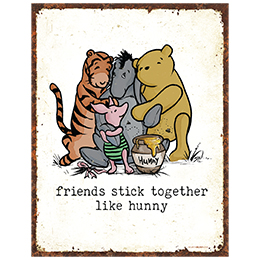 NA Friends Stick Together Tin Sign 