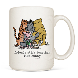 WHite Friends Stick Together Coffee Mugs 