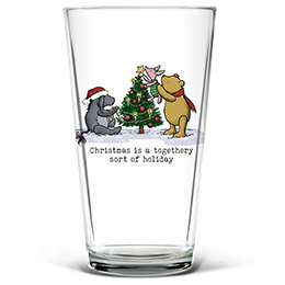 Clear Togethery Holiday Pint Glass - Color Printed 