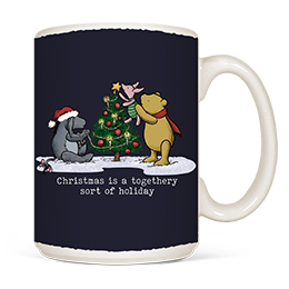 White Togethery Holiday Coffee Mugs 