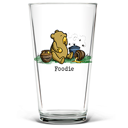 Clear Foodie Pint Glass - Color Printed 