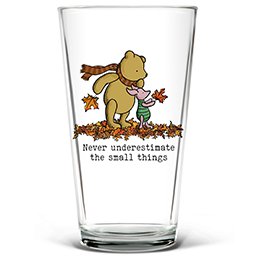 Clear The Small Things Pint Glass - Color Printed 