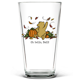 Clear Oh Hello Fall Pint Glass - Color Printed 