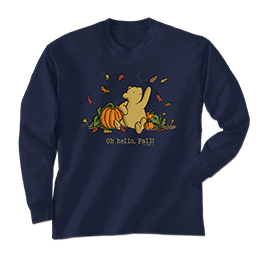 Navy Oh Hello Fall Long Sleeve Tees 