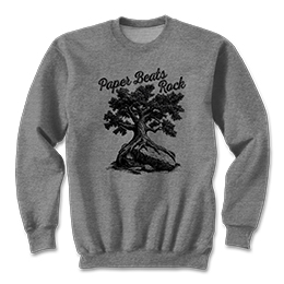 Graphite Heather Paper Beats Rock Sweatshirts 