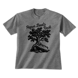 Graphite Heather Paper Beats Rock T-Shirts 