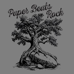 Graphite Heather Paper Beats Rock T-Shirt 