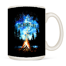 White The Night Life Coffee Mugs 