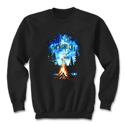 Black The Night Life Sweatshirts 