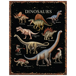 NA Dinosaurs Tin Sign 