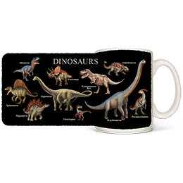 White Dinosaurs Coffee Mugs 