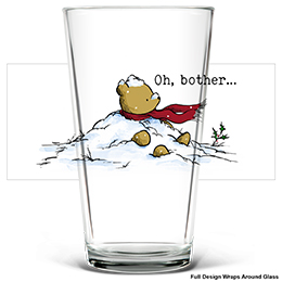 Clear Oh Bother - Snow Pile Pint Glass - Color Printed 