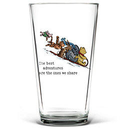 Clear The Best Adventures Pint Glass - Color Printed 