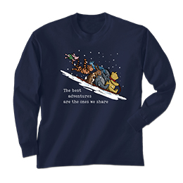 Navy The Best Adventures Long Sleeve Tees 