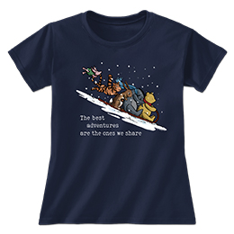 Navy The Best Adventures Ladies T-Shirts 