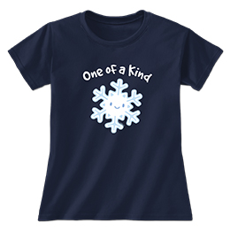 Navy One of a Kind Ladies T-Shirts 