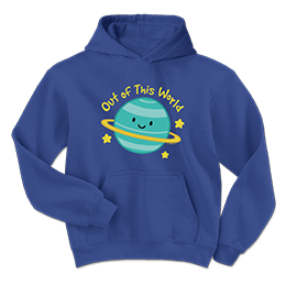 Royal Blue Out of This World Hooded Sweatshirts 