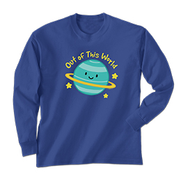 Royal Blue Out of This World Long Sleeve Tees 