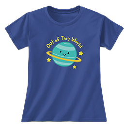 Royal Blue Out of This World Ladies T-Shirts 