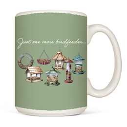 White Just One More Birdfeeder Coffee Mugs 