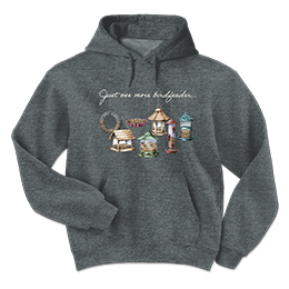 Dark Heather Just One More Birdfeeder Hooded Sweatshirts 